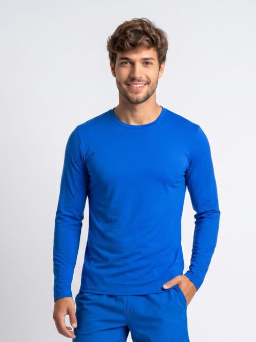Camiseta Masculina Lisa Manga Longa